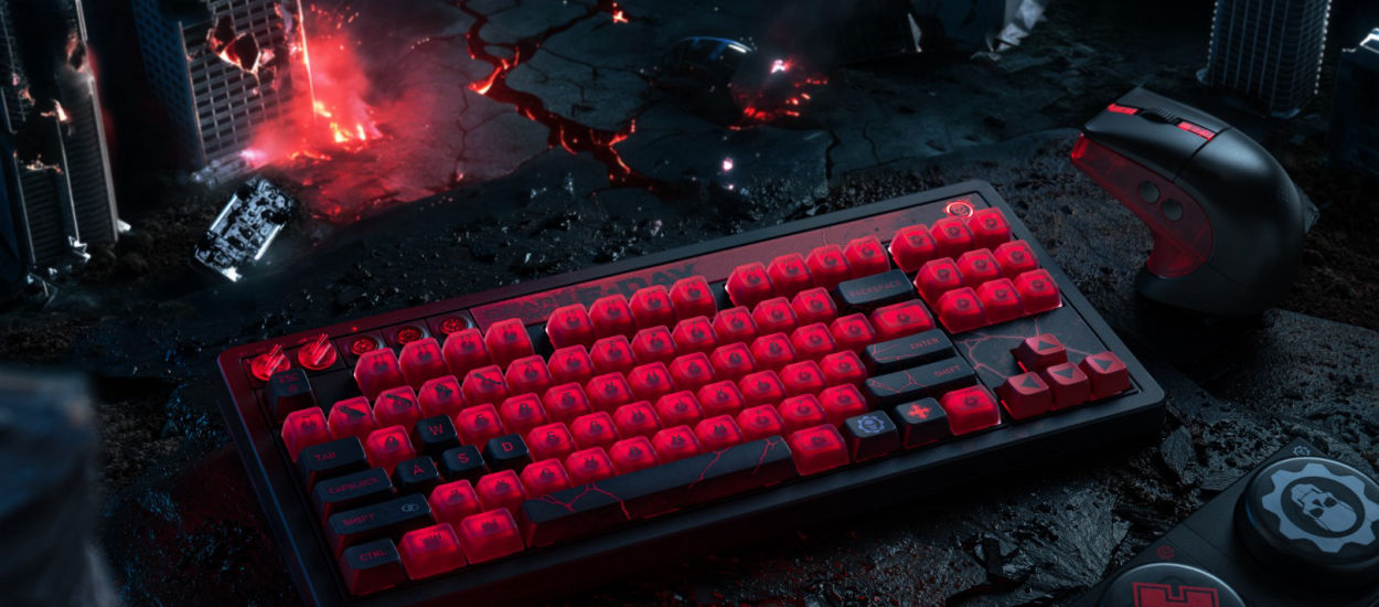 Ta klawiatura wygląda, jakby przetrwała atak Szarańczy. Gratka dla fanów Gears of War