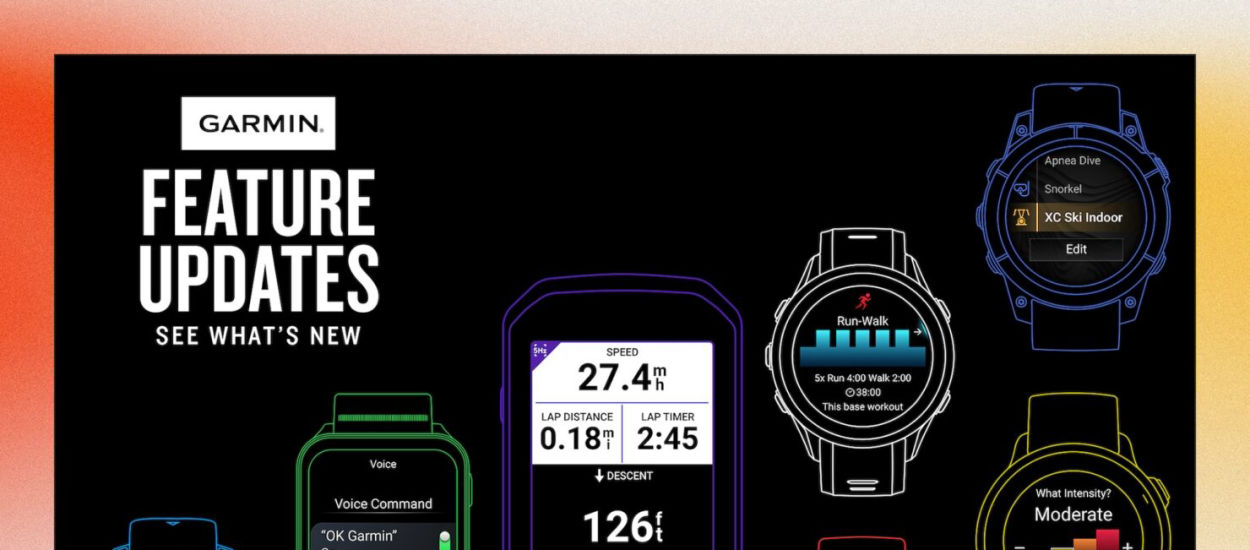 Garmin za darmo ulepsza smartwatche. Nowe funkcje zdrowia i bezpieczeństwa